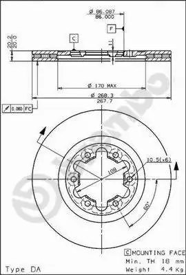 SA3933251A Mazda Гальмо дискове переднє