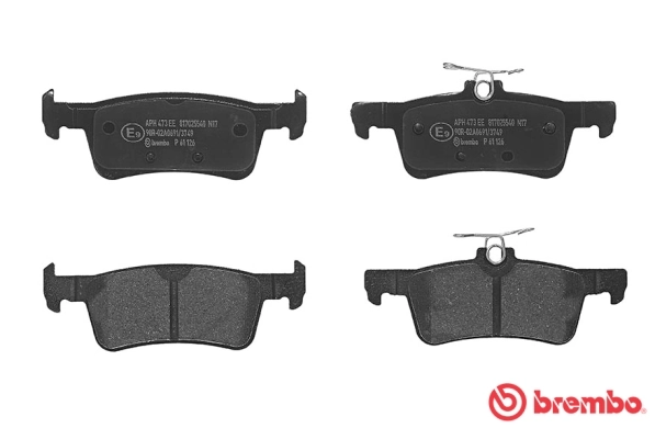 P61126 Brembo Колодки гальмівні задні, дискові
