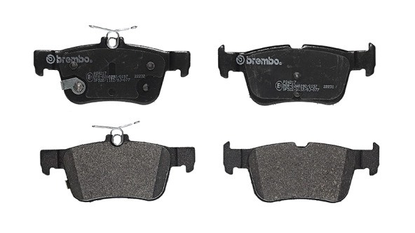P24217 Brembo Колодки гальмівні задні, дискові