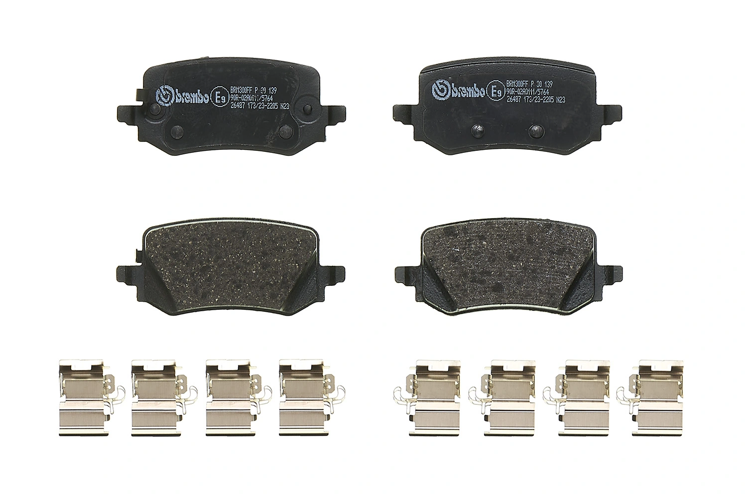 P30139 Brembo Колодки гальмівні задні, дискові