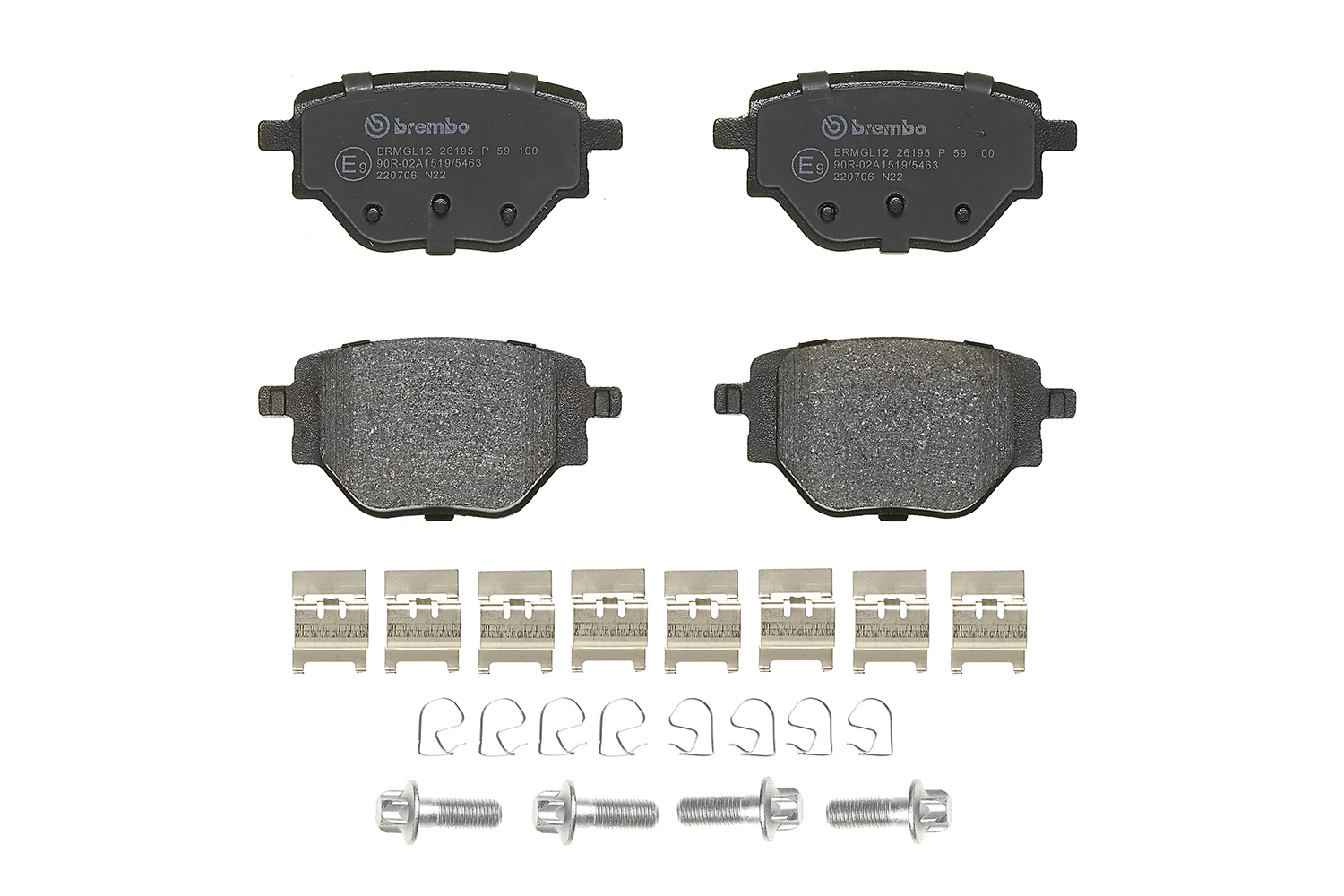P59100 Brembo Колодки гальмівні задні, дискові