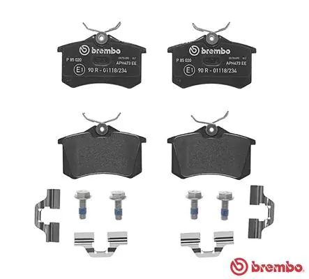 P85020 Brembo Колодки гальмівні задні, дискові