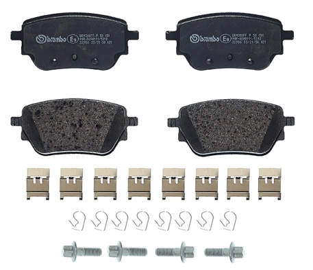 P50151 Brembo Колодки гальмівні задні, дискові