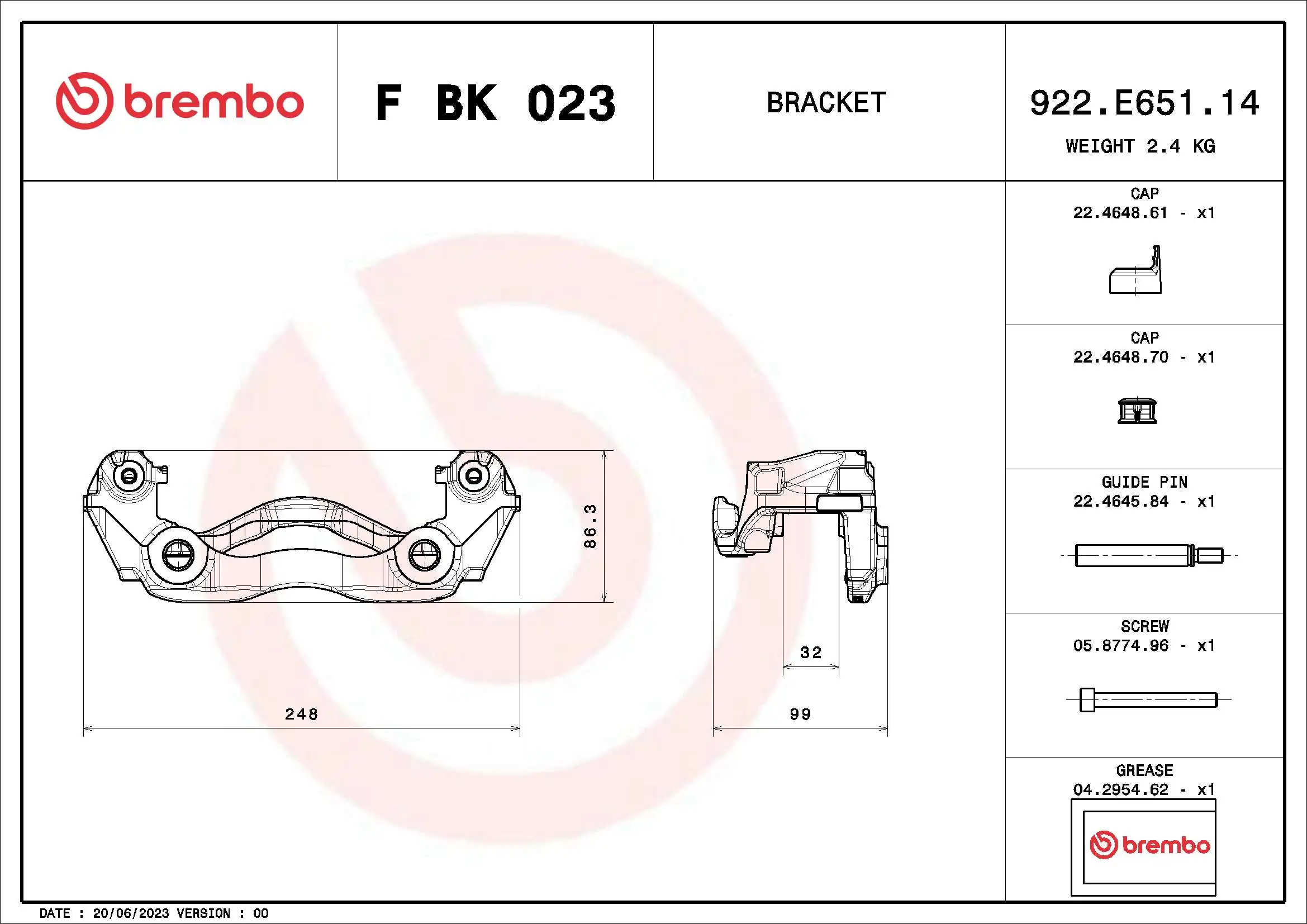 A9104208000 Mercedes Скоба гальмівного супорта переднього