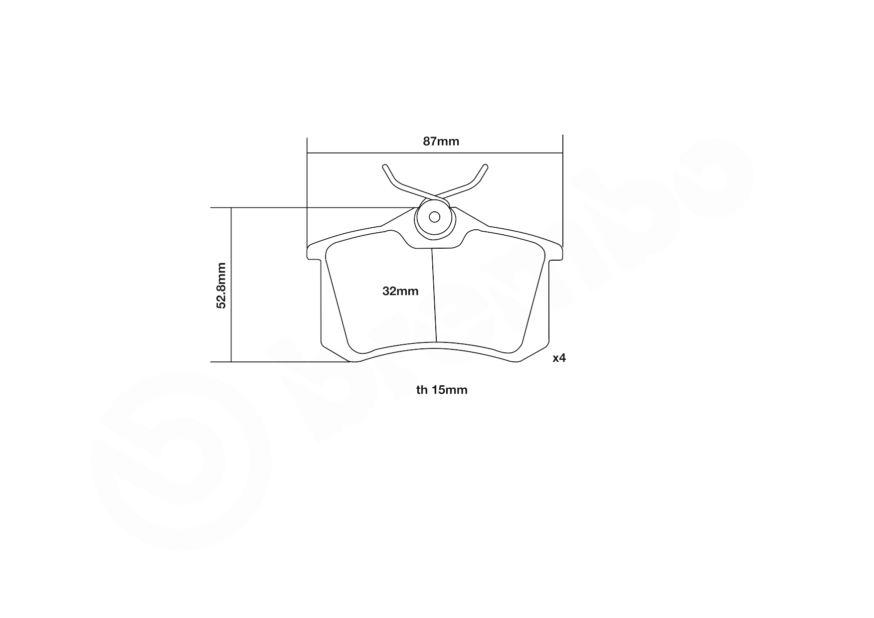 Задні гальмівні колодки Brembo 07B31525 ціна, від 7.79 USD