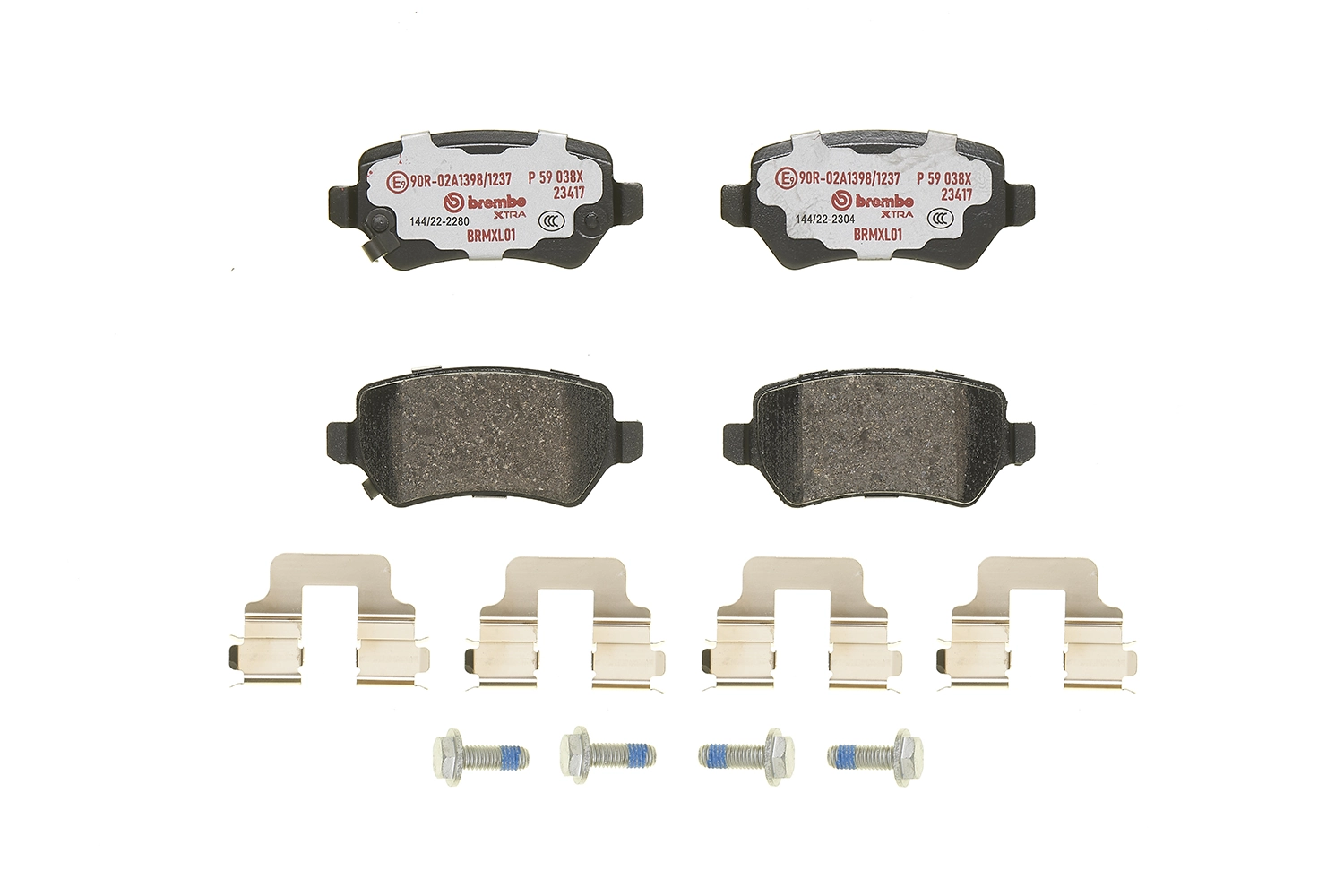 P59038X Brembo Колодки гальмівні задні, дискові