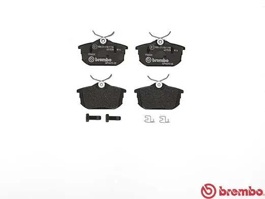 P54023 Brembo Колодки гальмівні задні, дискові