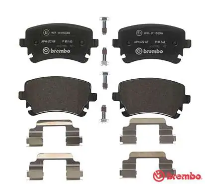 P85143 Brembo Колодки гальмівні задні, дискові