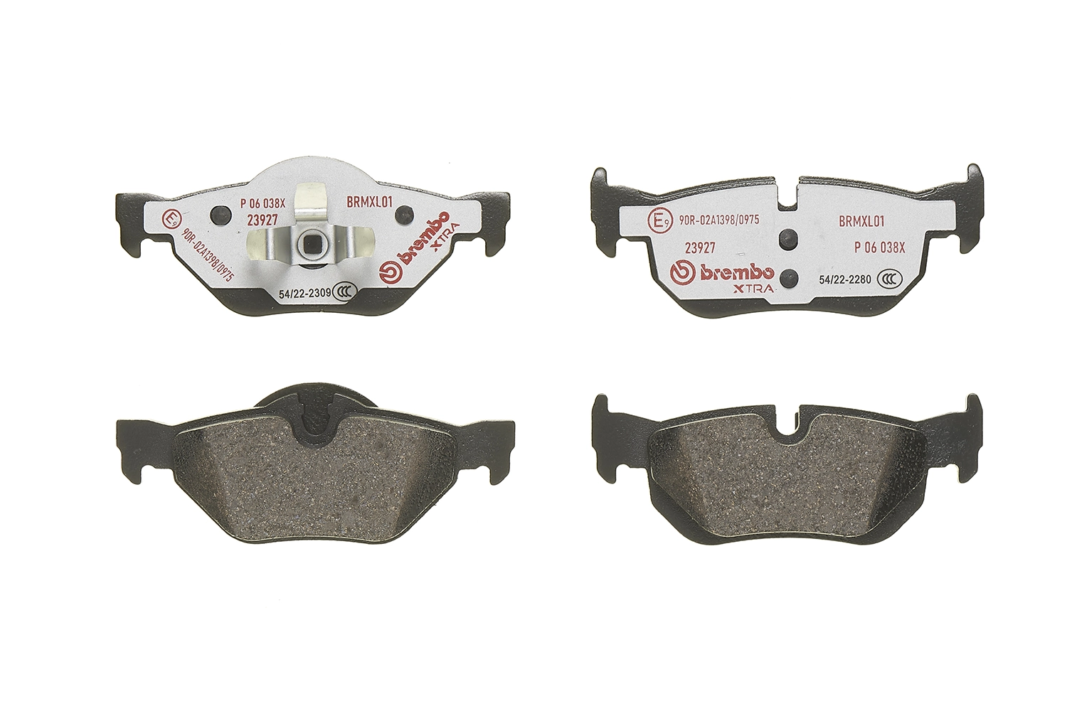 P06038X Brembo Колодки гальмівні задні, дискові