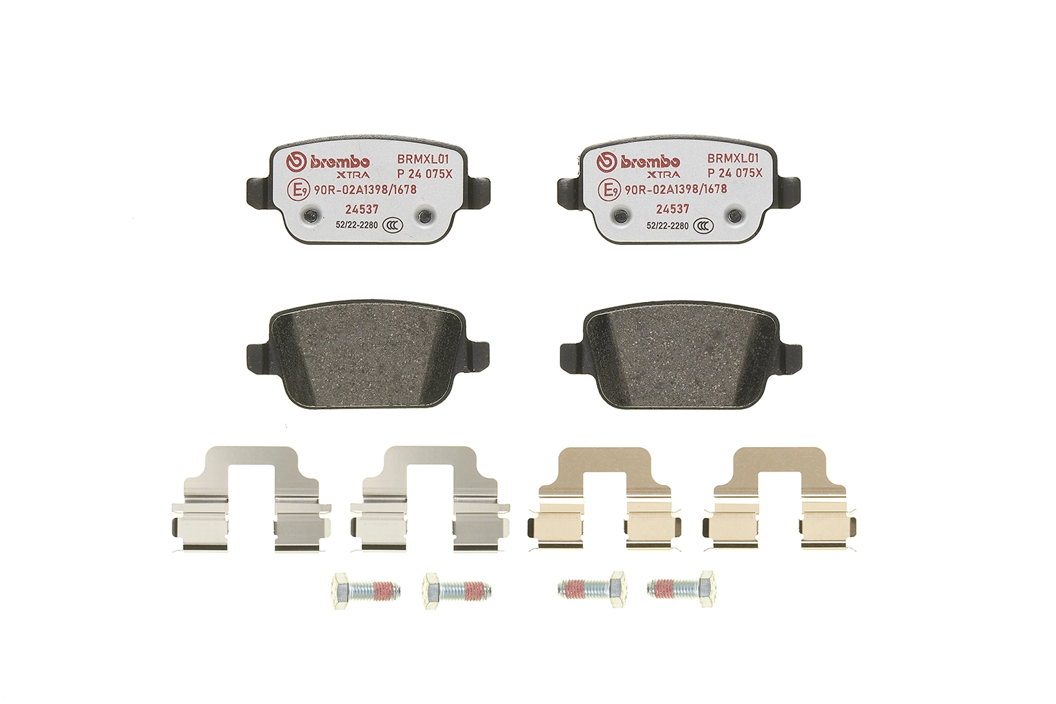 P24075X Brembo Колодки гальмівні задні, дискові