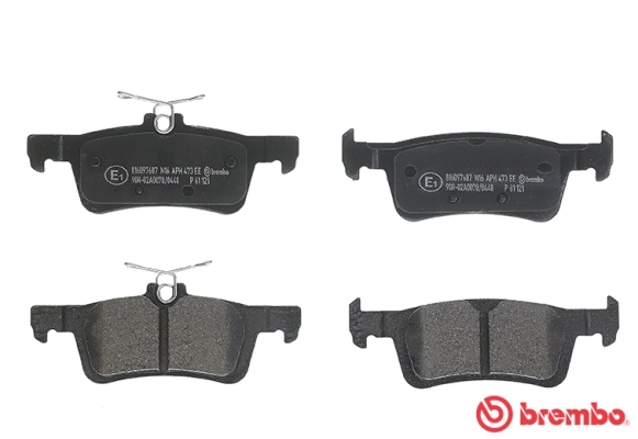 P61121 Brembo Колодки гальмівні задні, дискові
