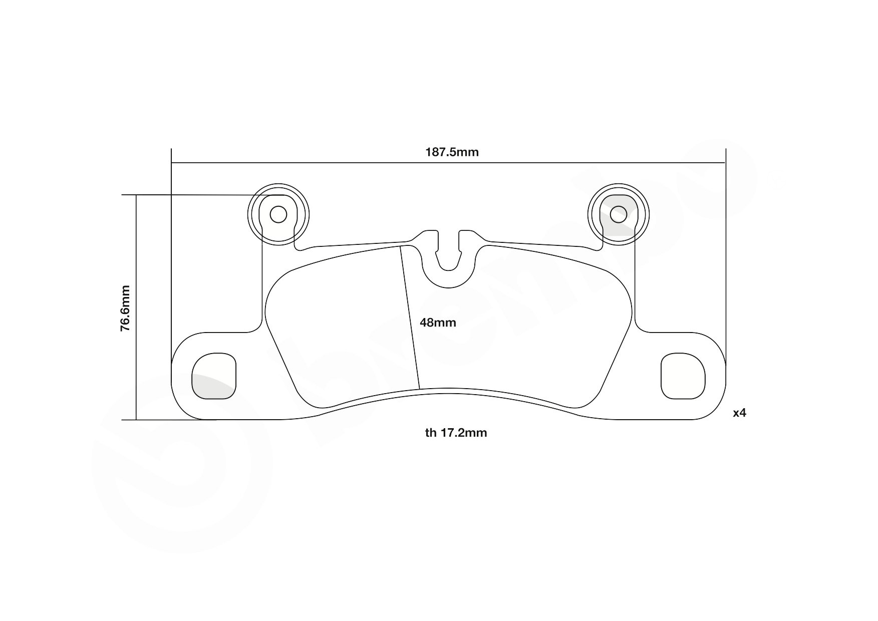 Задні гальмівні колодки Brembo 07B31547 ціна, від 131.04 USD