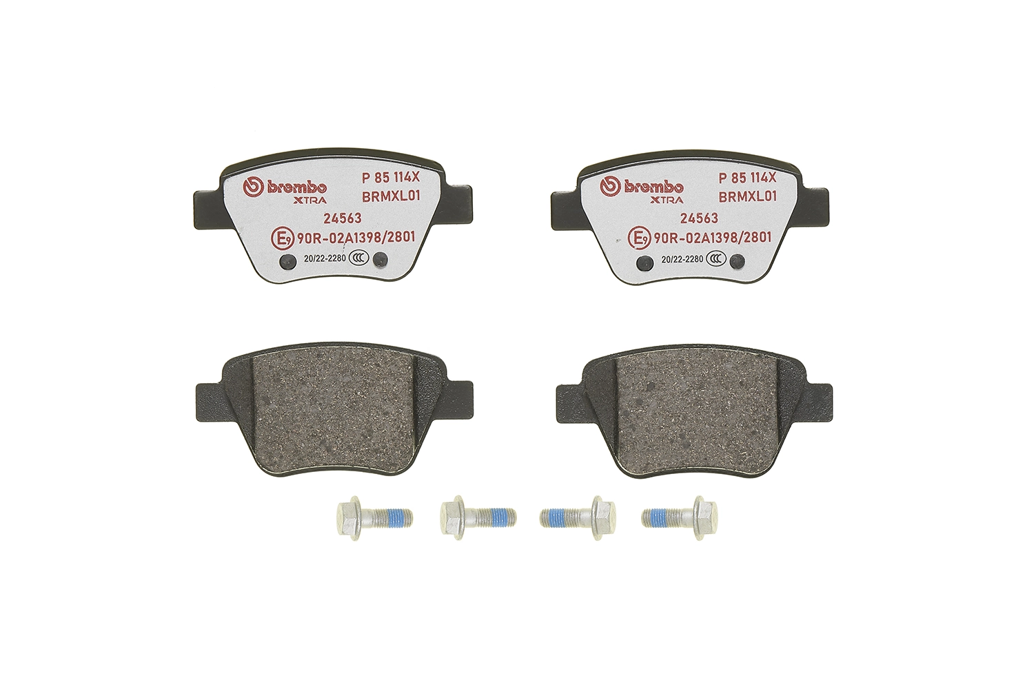 P85114X Brembo Колодки гальмівні задні, дискові