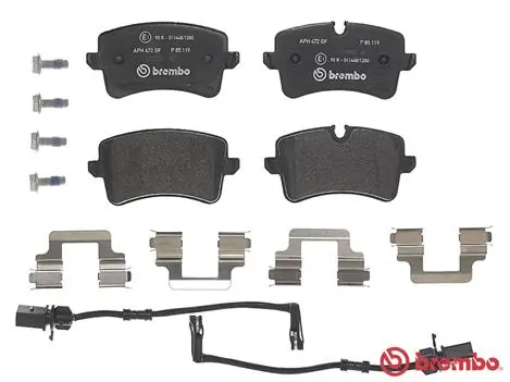 P85119 Brembo Колодки гальмівні задні, дискові