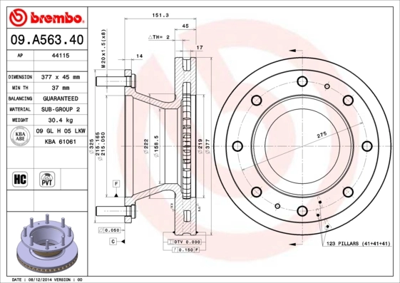 5022670 Ford Гальмо дискове переднє
