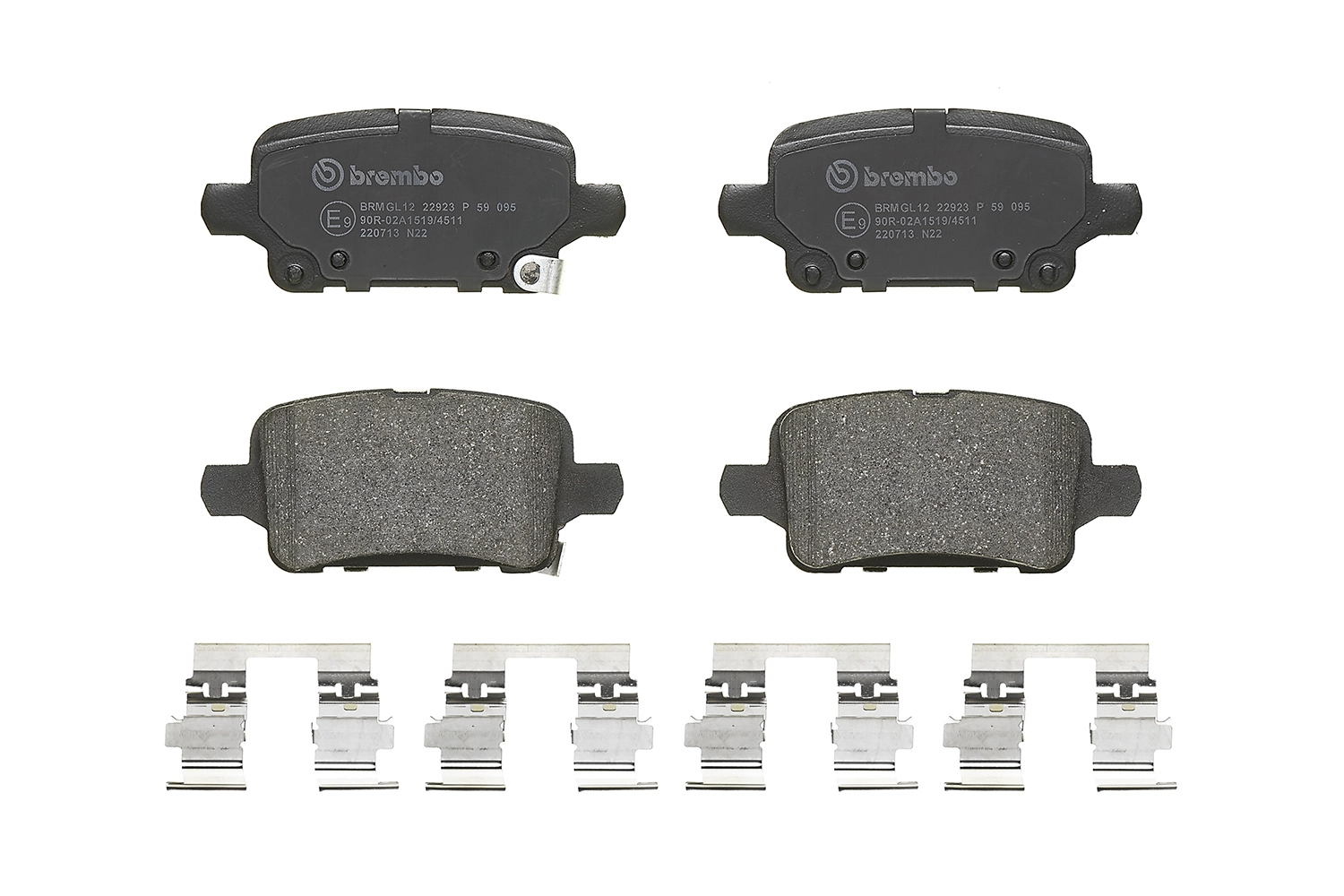P59095 Brembo Колодки гальмівні задні, дискові