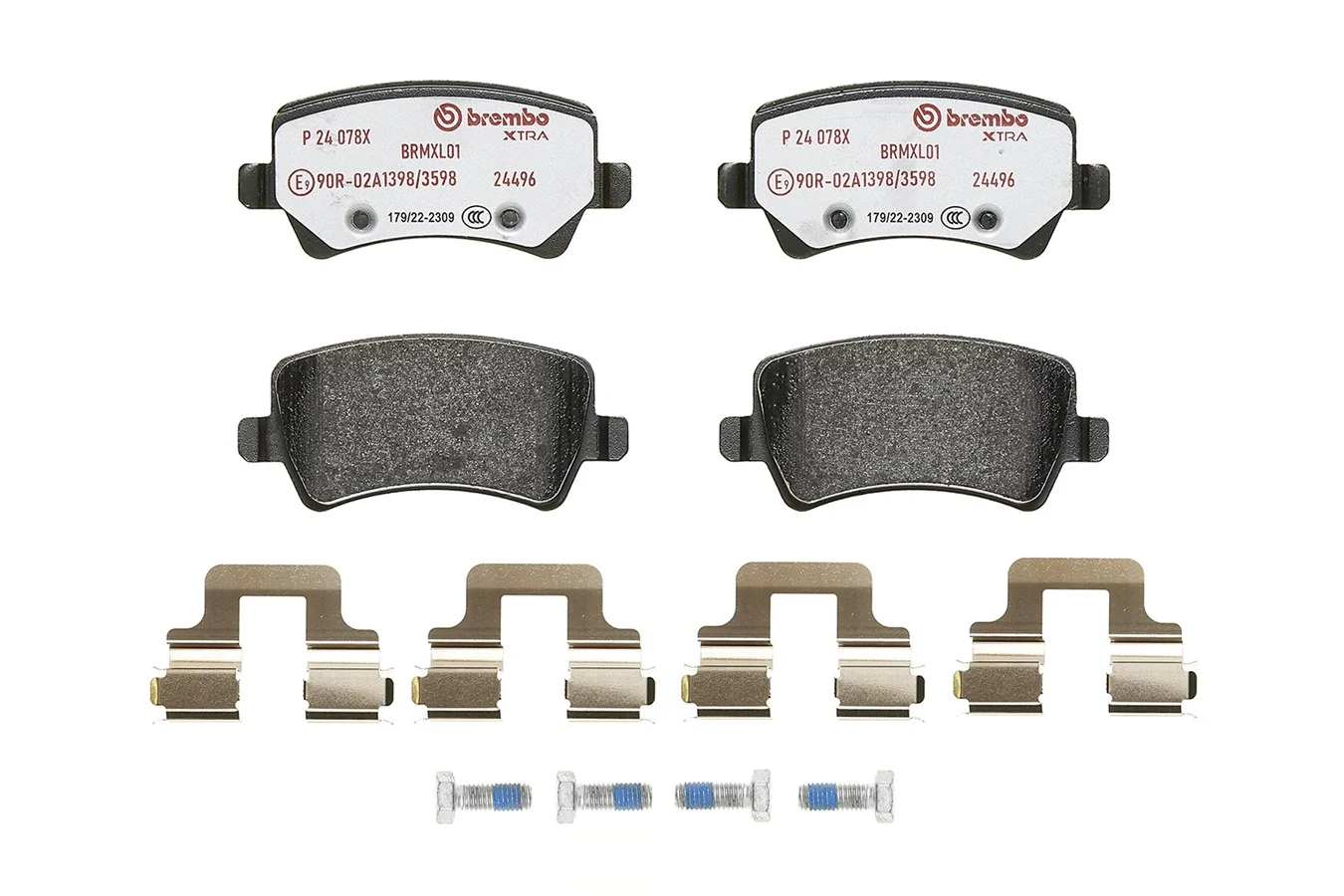 P24078X Brembo Колодки гальмівні задні, дискові