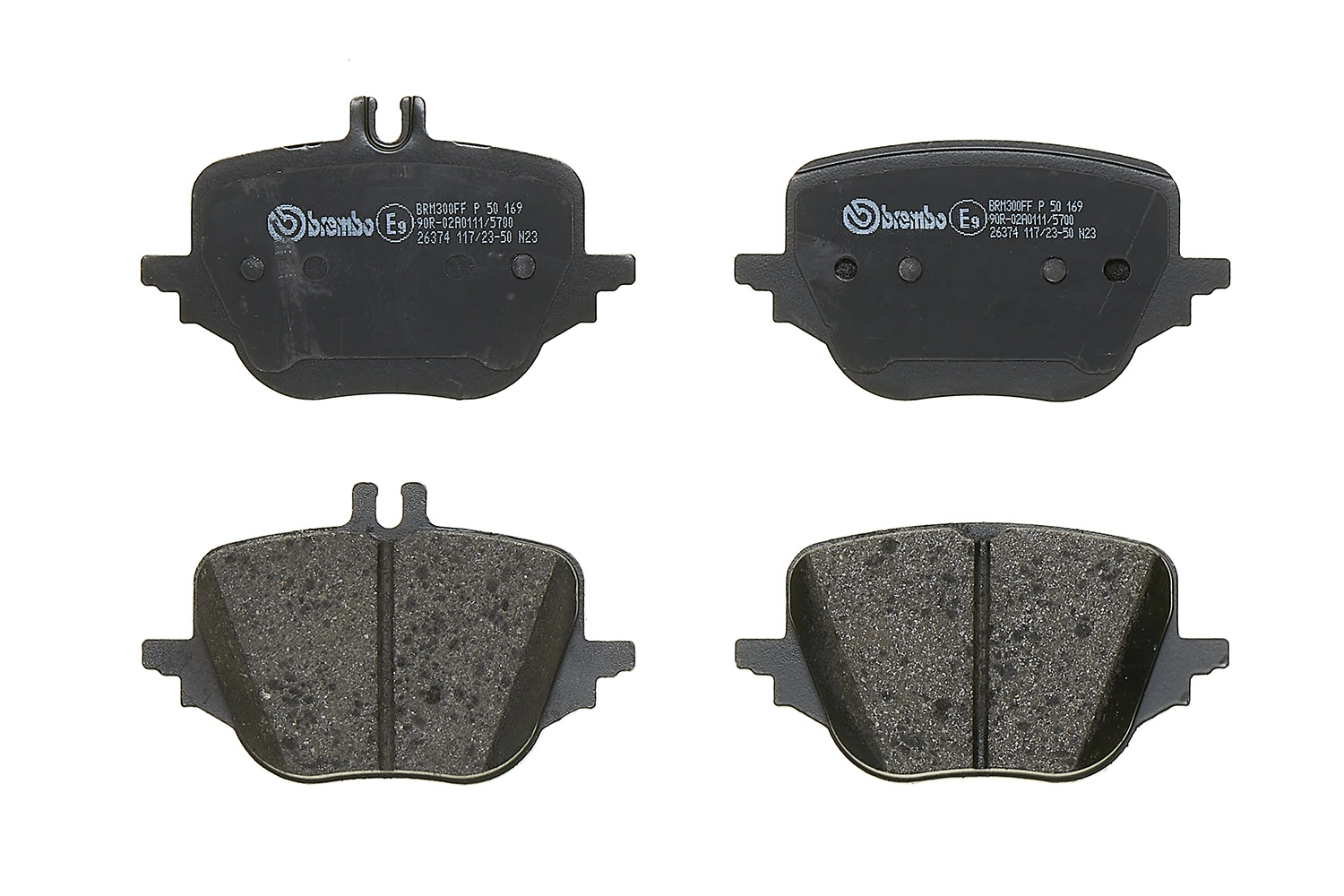 P50169 Brembo Колодки гальмівні задні, дискові