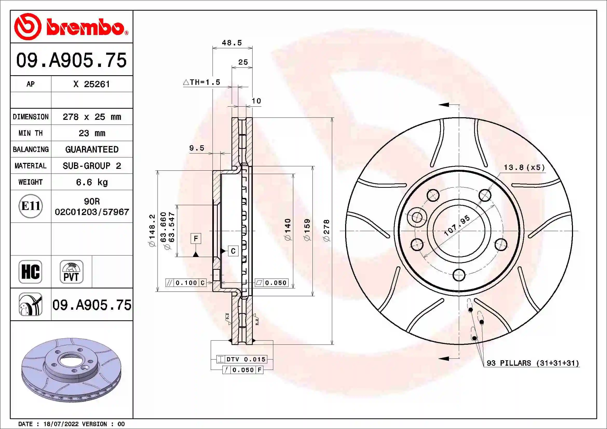 09A90575 Brembo