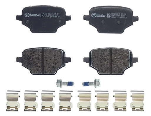 P59098 Brembo Колодки гальмівні задні, дискові