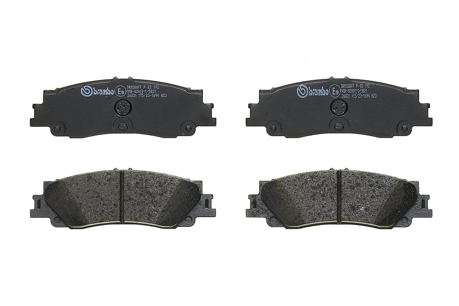 P83192 Brembo Колодки гальмівні задні, дискові
