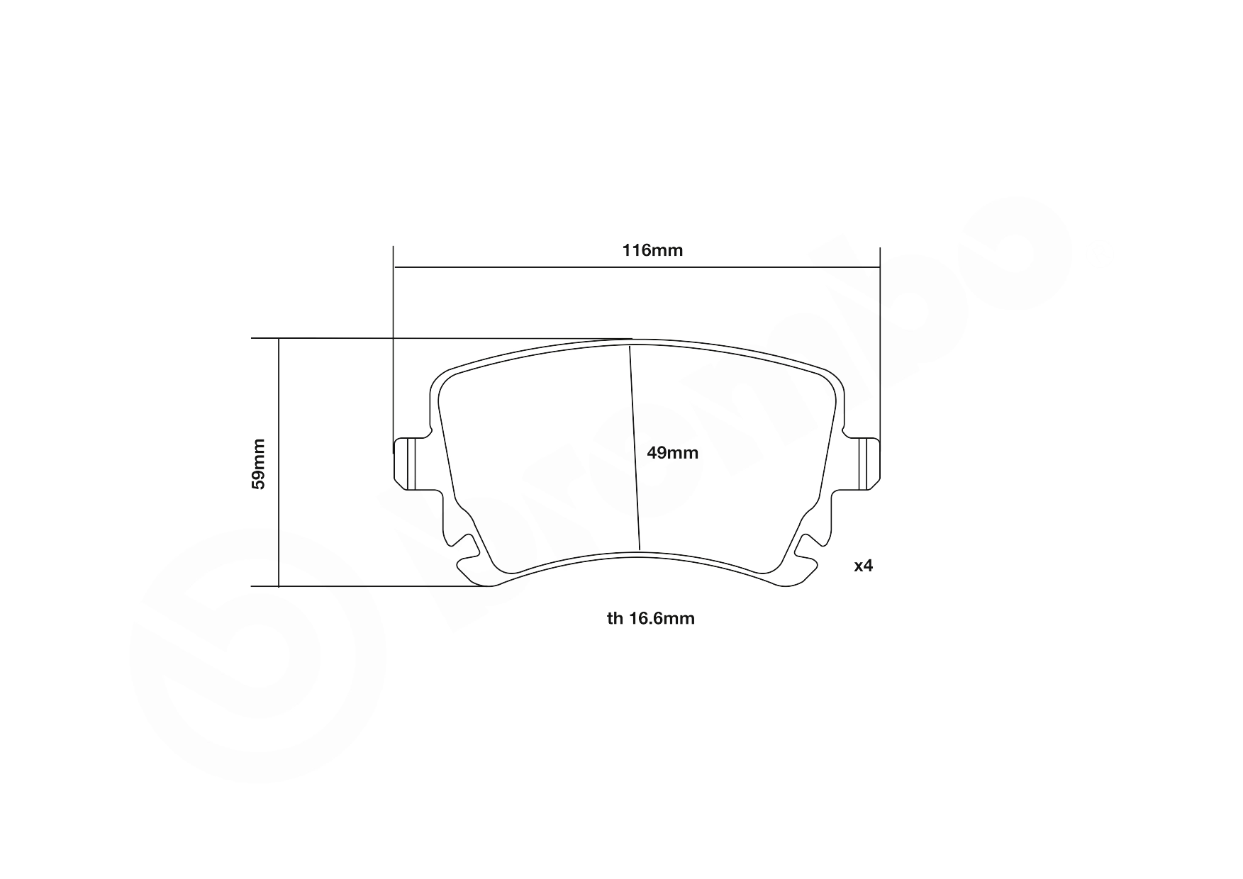 Задні гальмівні колодки Brembo 07B31500 ціна, від 30.58 USD