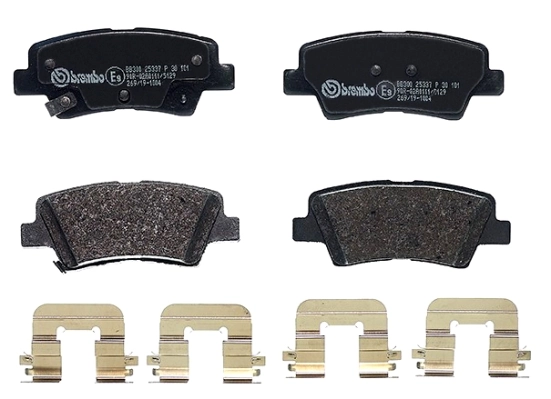 P30101 Brembo Колодки гальмівні задні, дискові