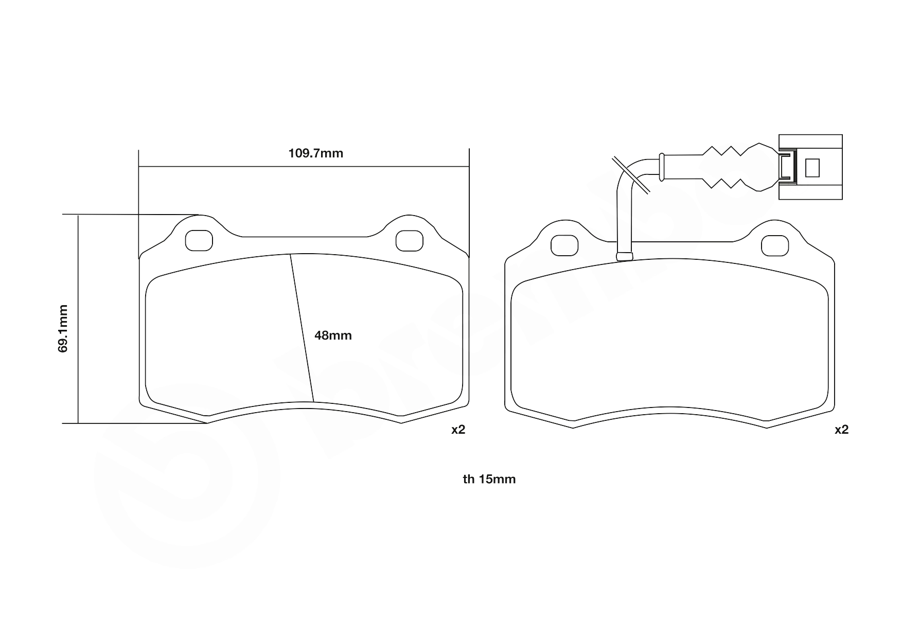 07B31403 Brembo Передні гальмівні колодки