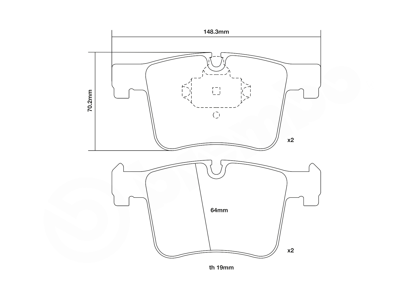 Гальмівні колодки Brembo 07B31498 ціна, від 63.34 USD