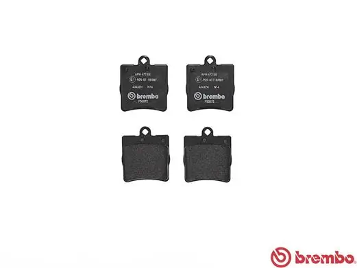 P50072 Brembo Колодки гальмівні задні, дискові
