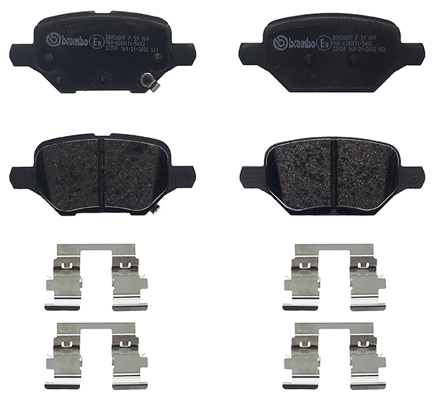 P59099 Brembo Колодки гальмівні задні, дискові