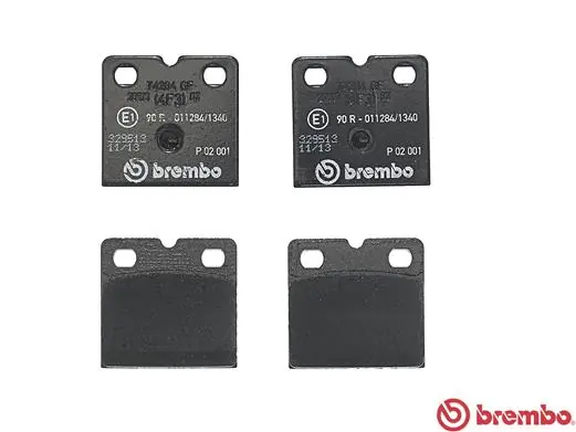 P02001 Brembo Колодки гальмівні задні, дискові