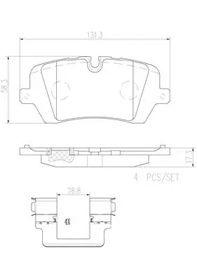 Задні гальмівні колодки Land Rover Range Rover SPORT II позашляховик (L494) (2013 - 2022) ціна, від 206.21 USD