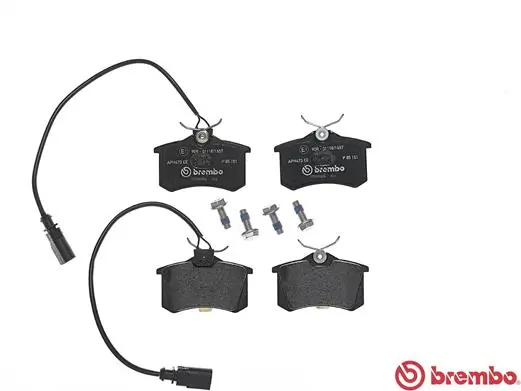 P85101 Brembo Колодки гальмівні задні, дискові