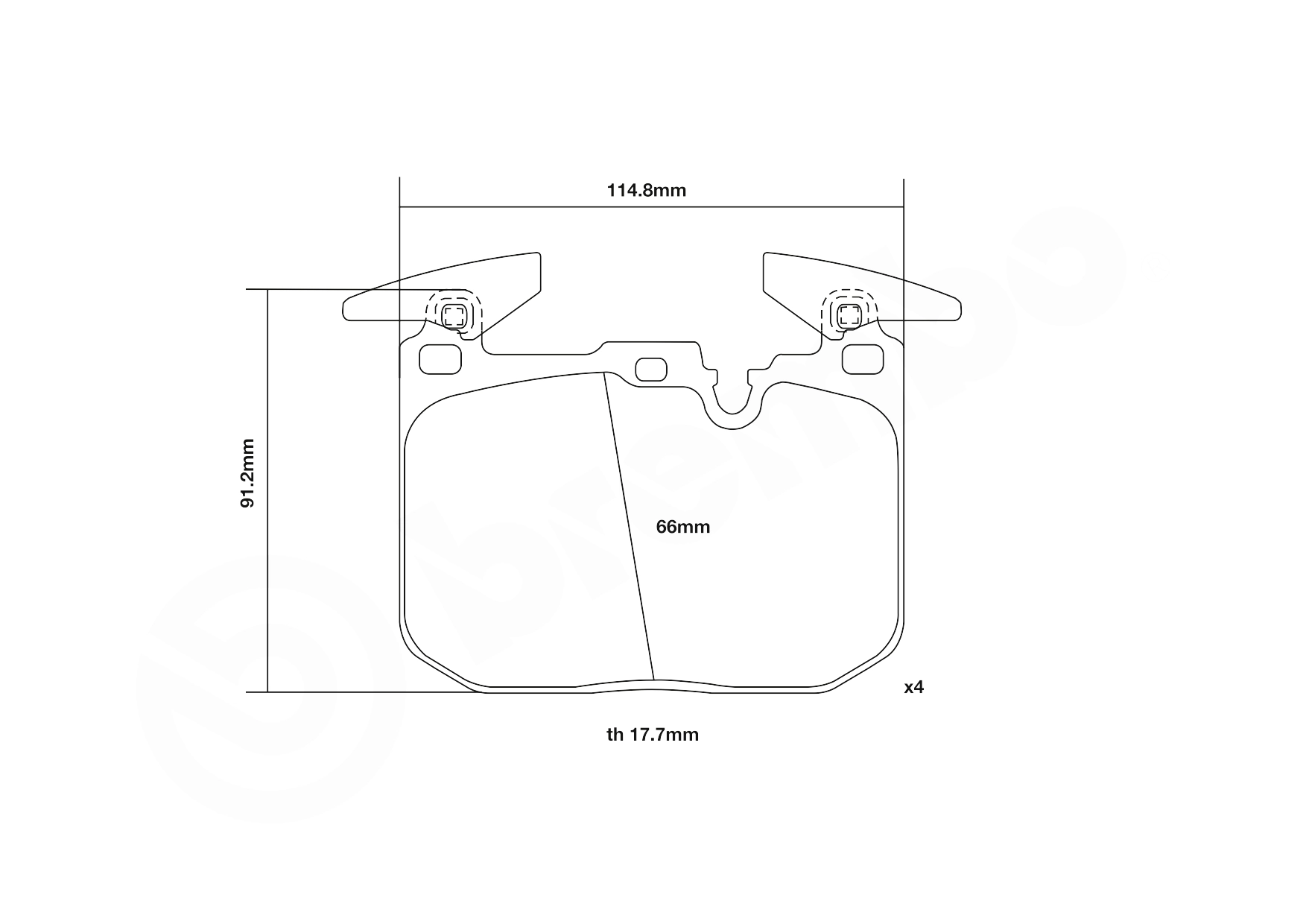 Гальмівні колодки Brembo 07B31490 ціна, від 85.71 USD