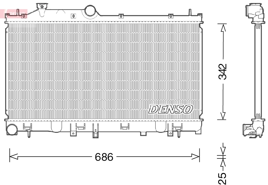 Радіатор охолодження Polcar 72X1082K
