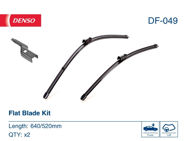 Щітка-двірник лобового скла, комплект з 2-х шт. Denso DF049 ціна, від 24.68 USD