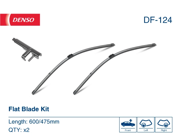 Щітка-двірник лобового скла, комплект з 2-х шт. Denso DF124 ціна, від 29.37 USD