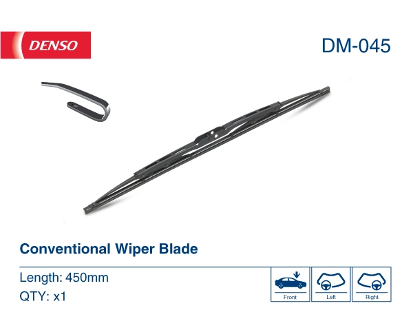 Щітка-двірник лобового скла, пасажирська Denso DM045 ціна, від 7.47 USD