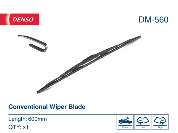 Щітка-двірник лобового скла, водійська Denso DM560 ціна, від 6.20 USD