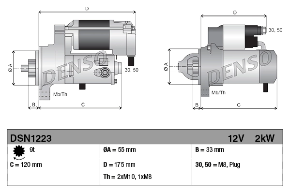Стартер Denso DSN1223 ціна, від 306.08 USD
