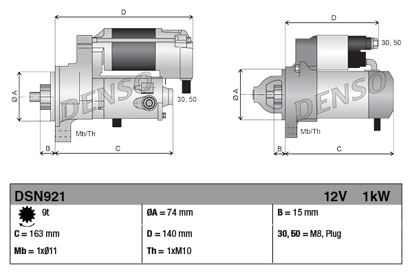 Стартер Denso DSN921 ціна, від 66.80 USD