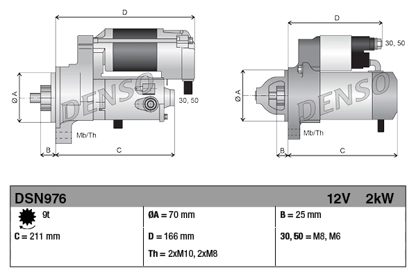 Стартер Denso DSN976 ціна, від 178.39 USD