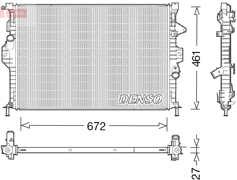 Радіатор основний Polcar 3252081K ціна, від 251.56 USD