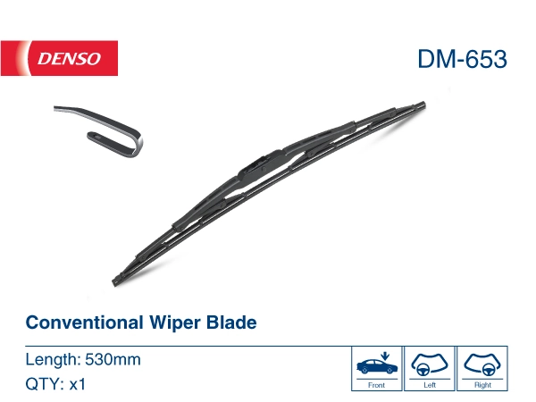 Щітка-двірник лобового скла, пасажирська Denso DM653 ціна, від 12.51 USD