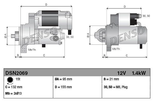 Стартер Denso DSN2069 ціна, від 109.39 USD