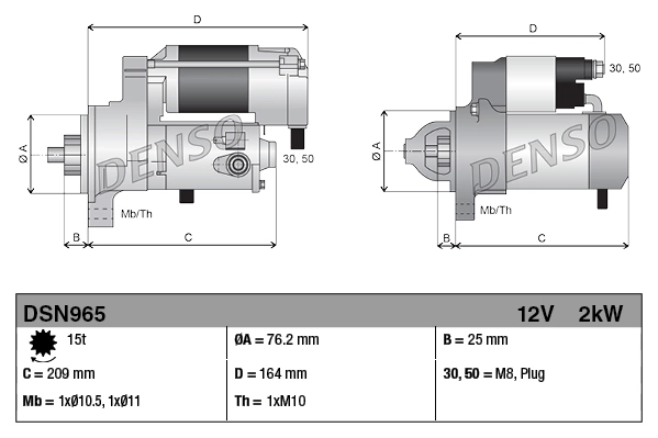 Стартер Denso DSN965 ціна, від 174.21 USD