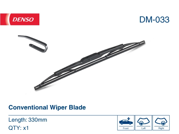 Щітка-двірник лобового скла, водійська Denso DM033 ціна, від 5.35 USD