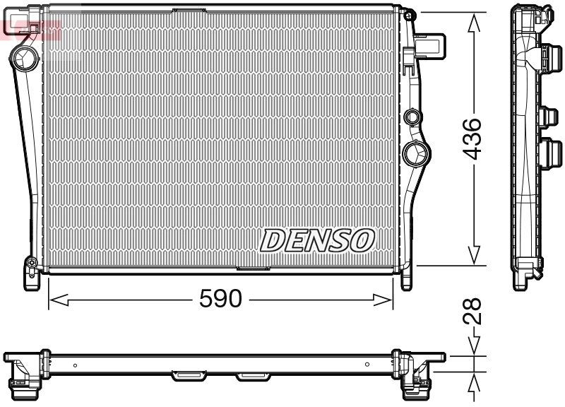 Радіатор основний Polcar 50D208B4 ціна, від 70.75 USD