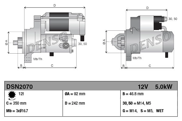 Стартер Denso DSN2070 ціна, від 358.49 USD
